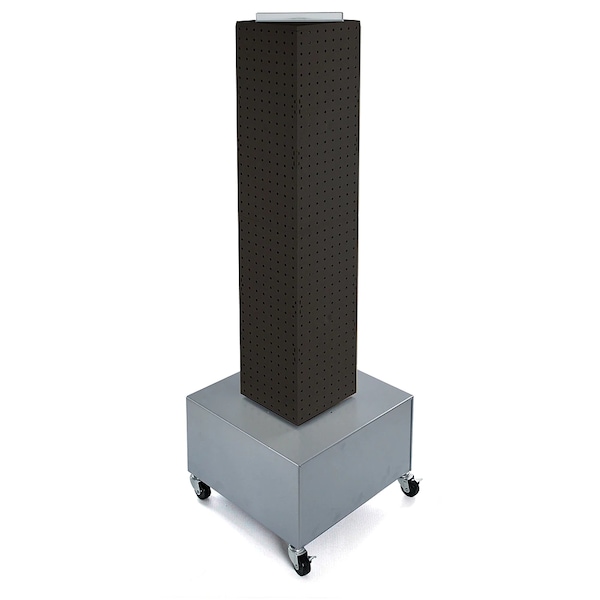Four-Sided Pegboard Floor Revolving Display Panel Size: 8"W x 40"H